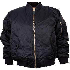 MA-1 FLIGHT JACKET (Option: 60-11BL BLACK S)