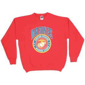 MARINES INSIGNIA SWEATSHIRT RED (Option: L)