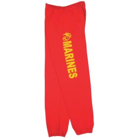 MARINES INSIGNIA MENS SWEATPANT RED (Option: L)