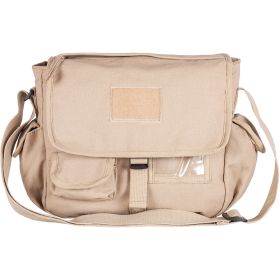 RETRO MESSENGER BAG W/USA EMBLEM (Option: Khaki)