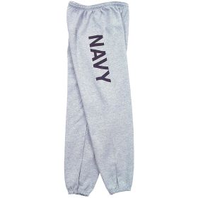 NAVY MENS SWEATPANT GREY (Option: L)