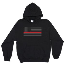 PULLOVER/HOODED POLICE/THIN RED LINE (Option: L)